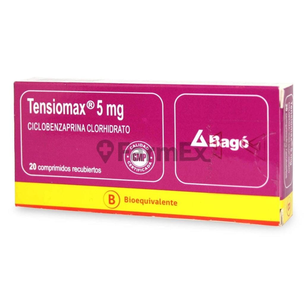 Tensiomax 5 mg x 20 comprimidos Farmex-Pluxee-Persistente